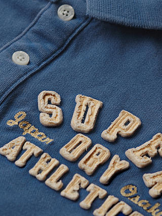Superdry Vintage Athletic Polo Shirt, Voltage Blue