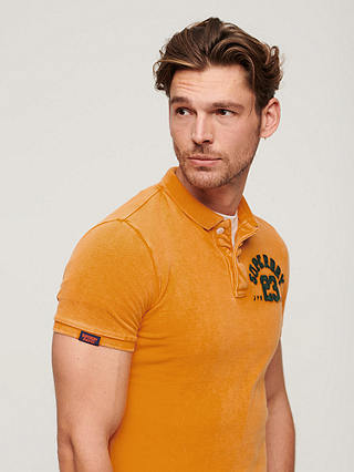 Superdry Vintage Athletic Polo Shirt, Track Gold