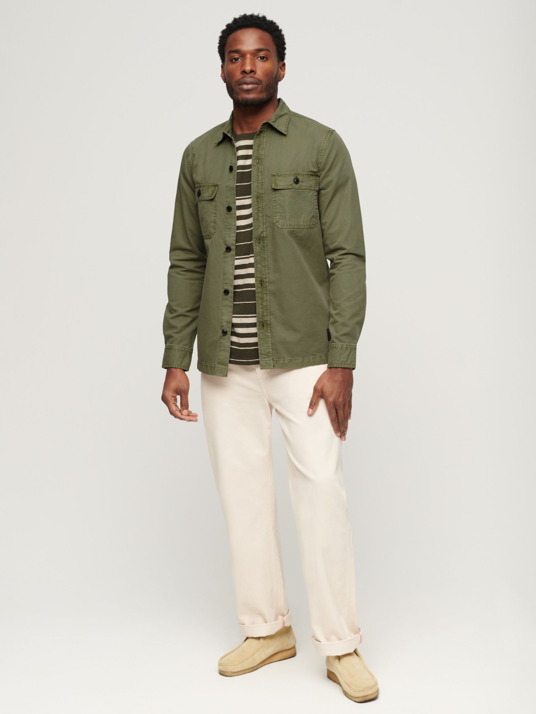 Buy Superdry Military Long Sleeve Shirt Online at johnlewis.com