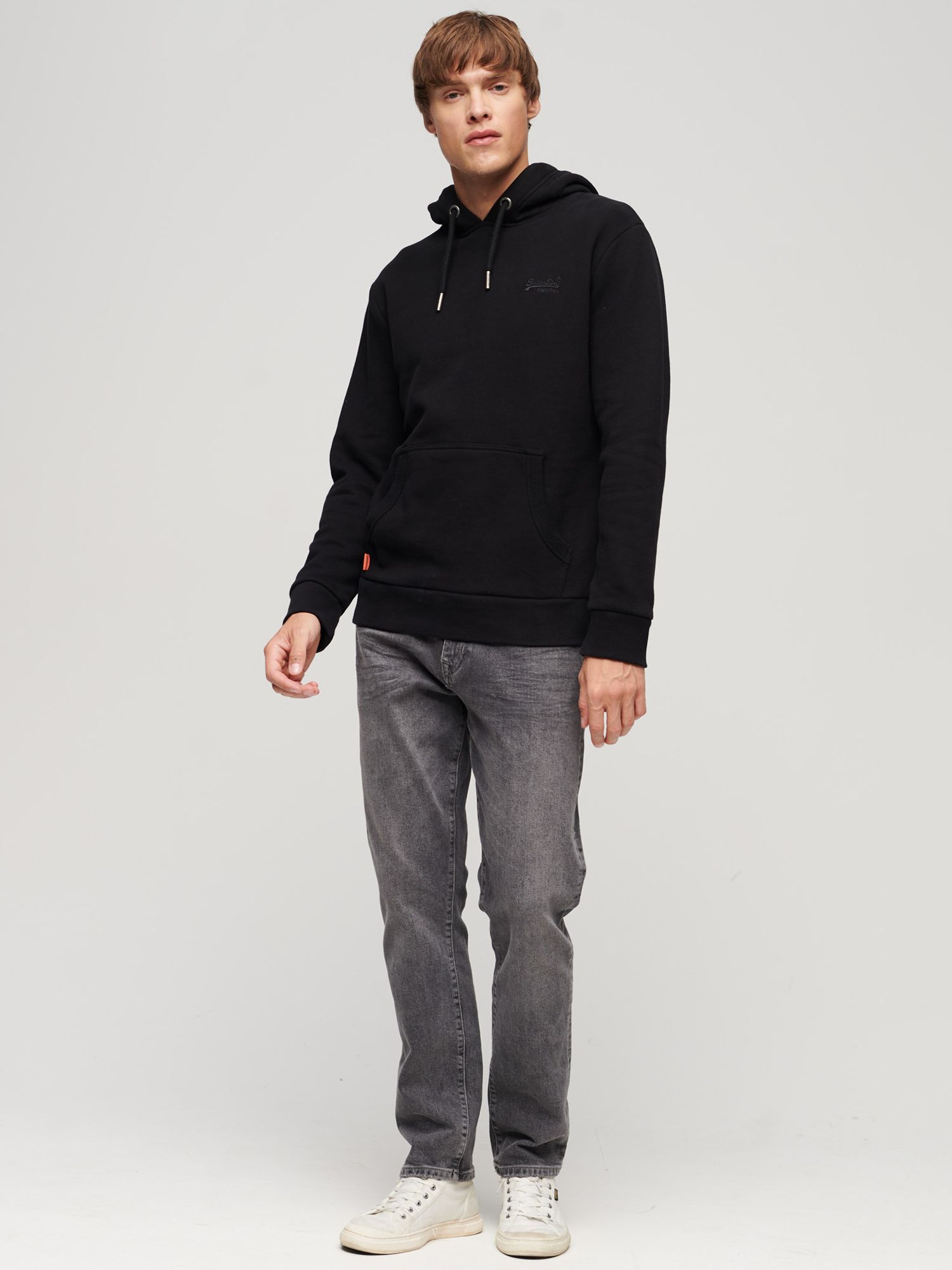 Superdry Essential Overhead Logo Hoodie, Black