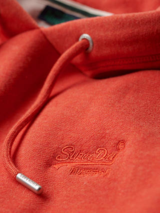 Superdry Essential Overhead Logo Hoodie, Bright Orange Marl