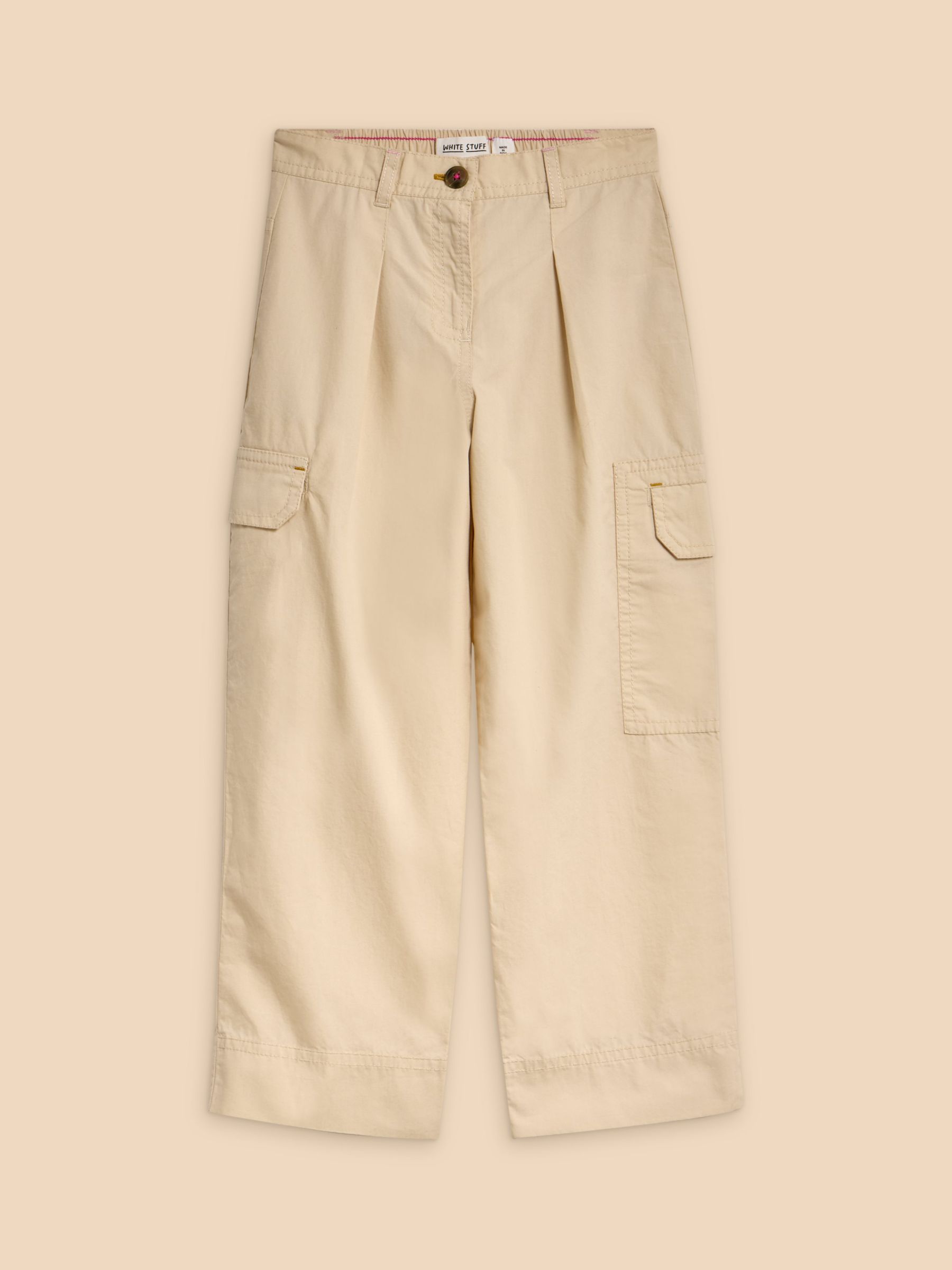 White Stuff Kids' Colette Trousers, Beige, 3-4 years