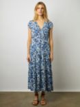 Gerard Darel Euranie Midi Floral Dress, Indigo, Indigo