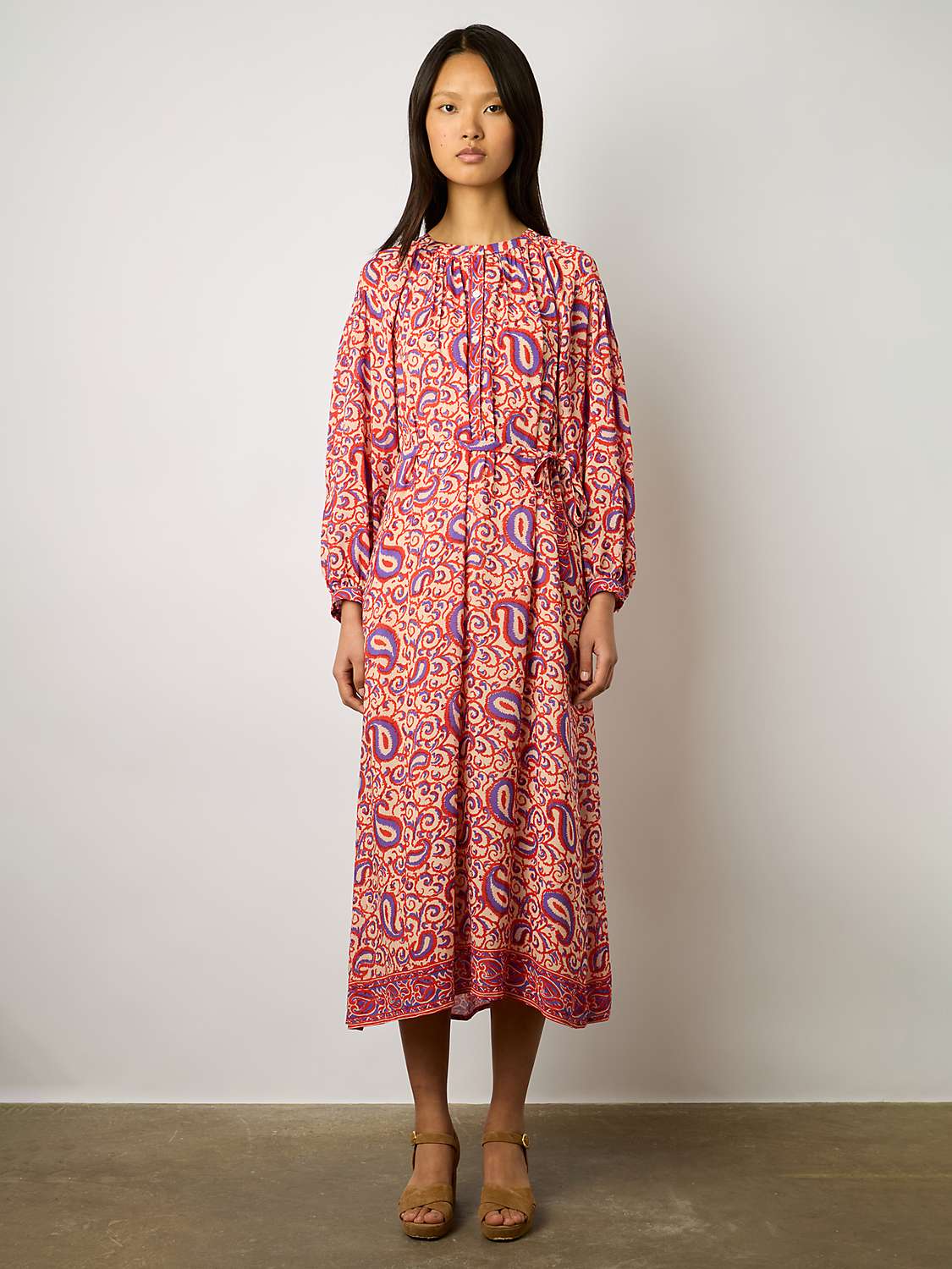 Buy Gerard Darel Evan Abstract Print Maxi Dress, Nude/Multi Online at johnlewis.com