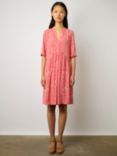 Gerard Darel Ennalita Floral Print Tunic Dress, Pink/Multi, Pink/Multi