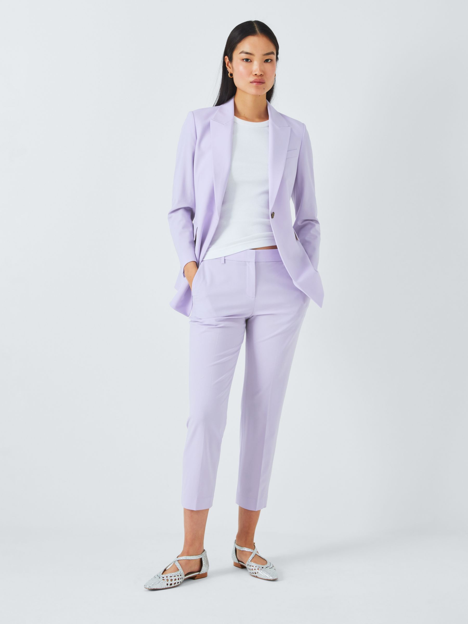 Buy Theory Etiennette Wool Blend Blazer, Lilac Online at johnlewis.com