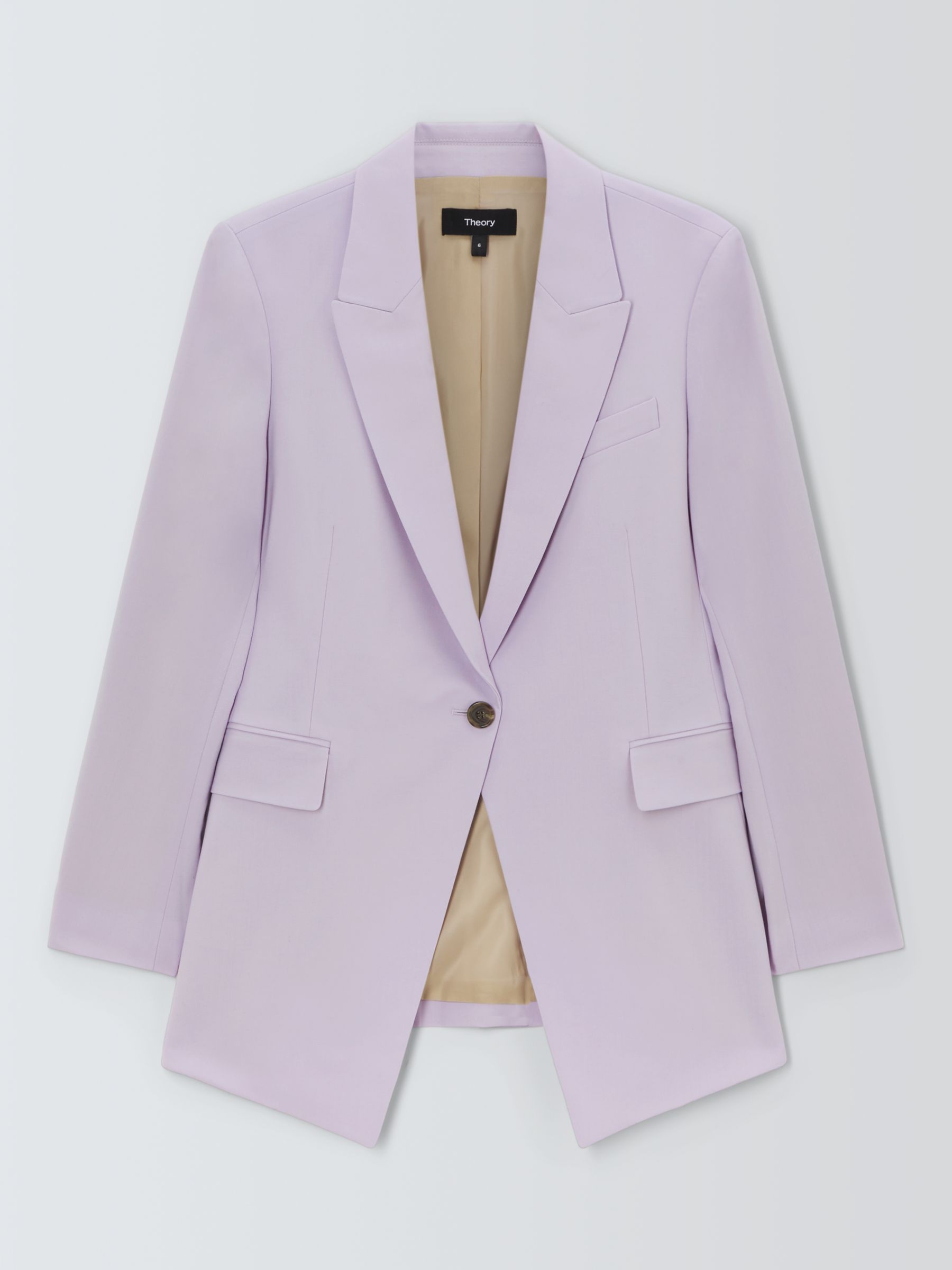 Buy Theory Etiennette Wool Blend Blazer, Lilac Online at johnlewis.com