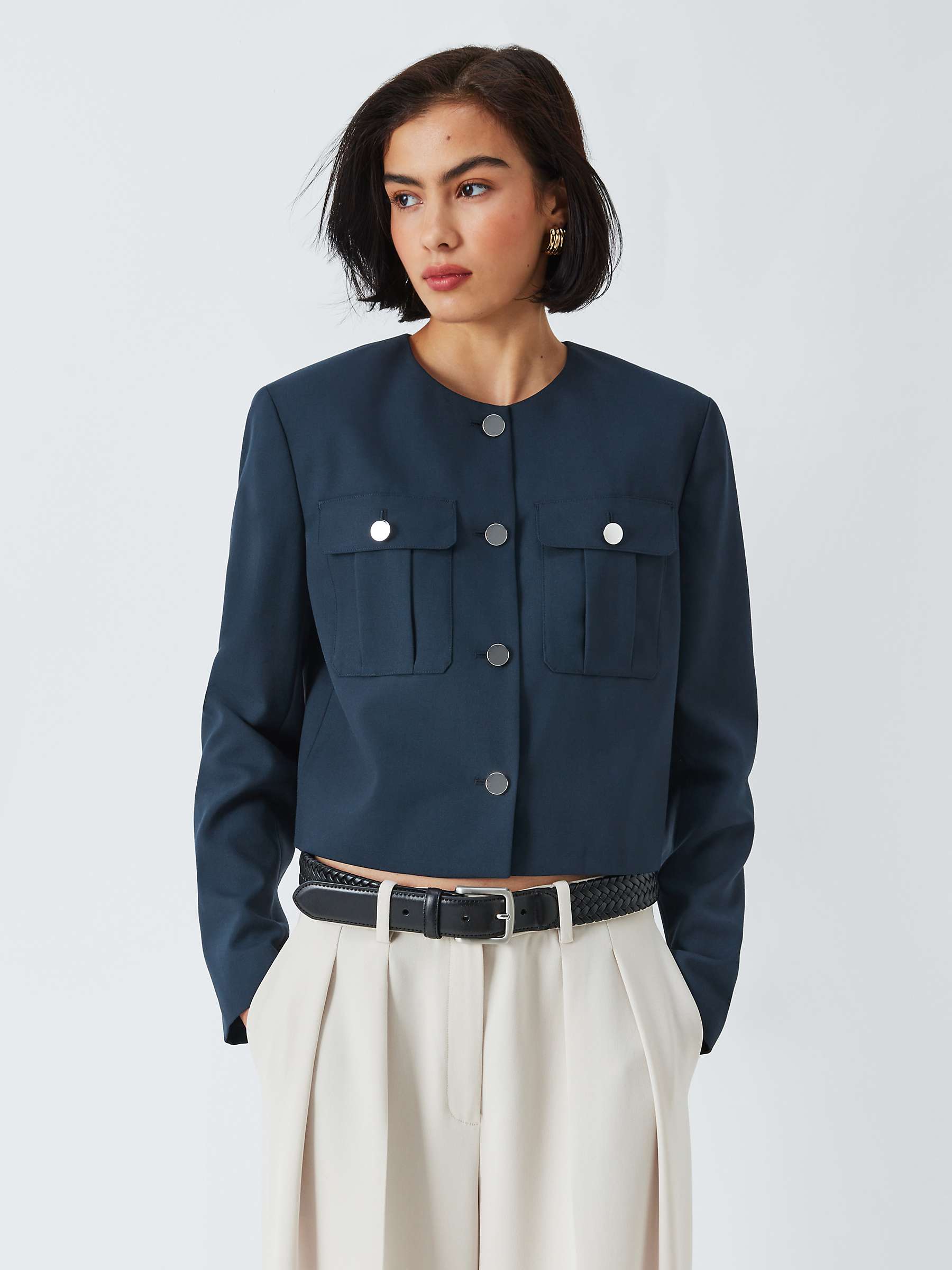 Buy Theory Military Jacket, Nocturne Navy Online at johnlewis.com