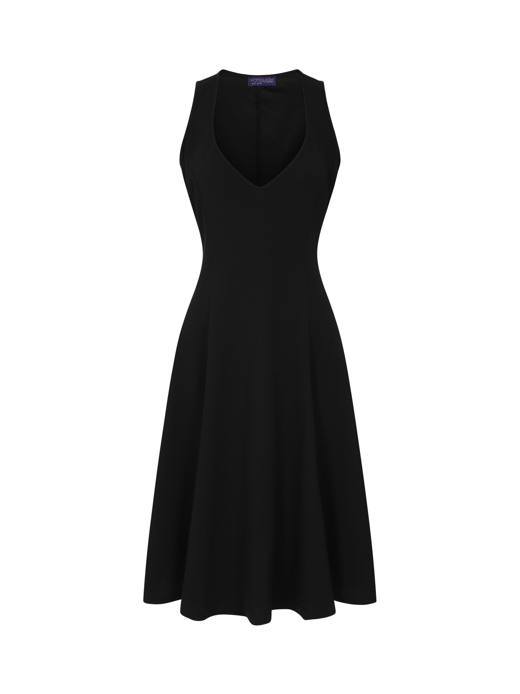 Hotsquash Sleeveless Flared Dress Black At John Lewis And Partners 1343