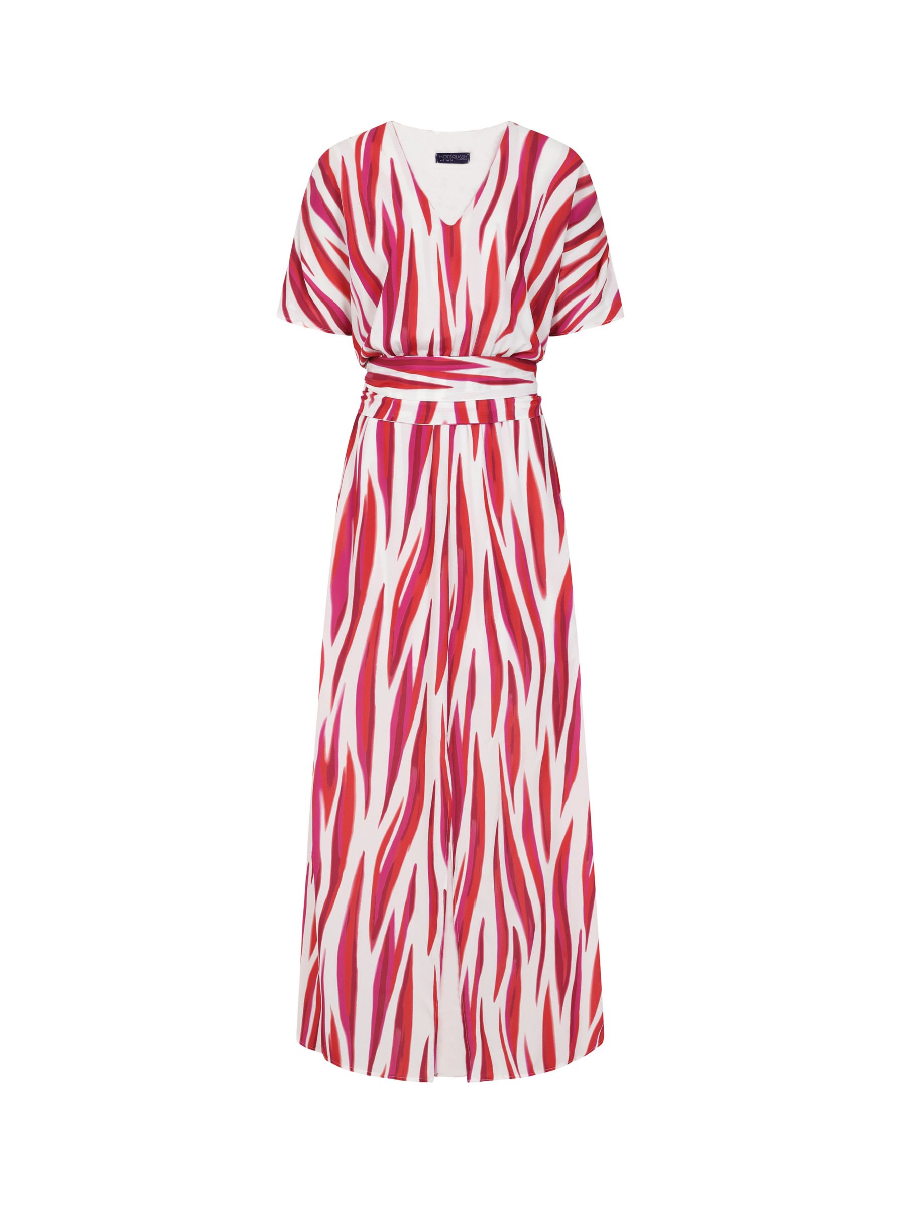 Buy HotSquash Oversized Split Maxi Dress, Red On White Mystic Online at johnlewis.com