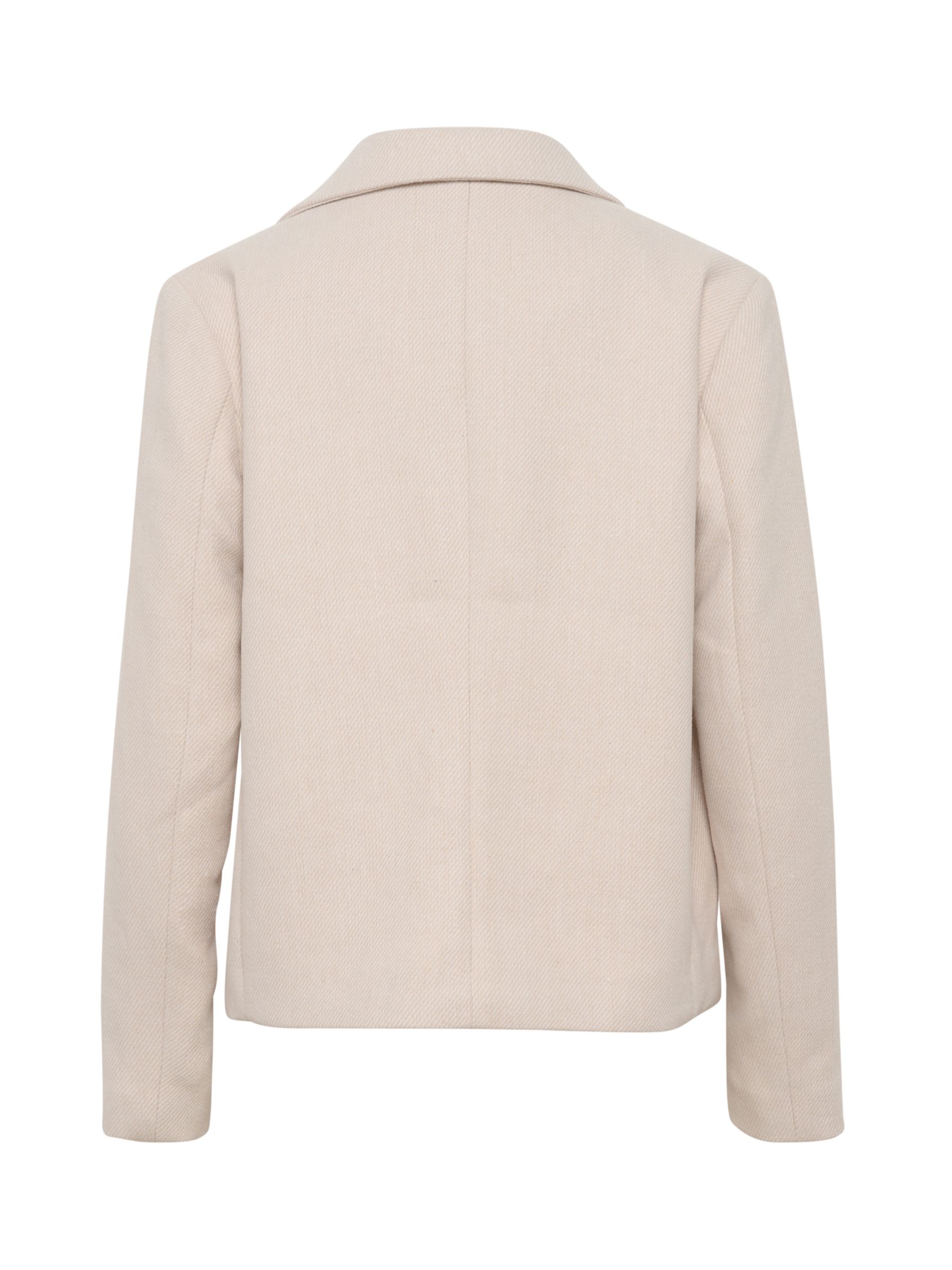 Buy Saint Tropez Vivian Short Single Breasted Coat, Creme Melange Online at johnlewis.com