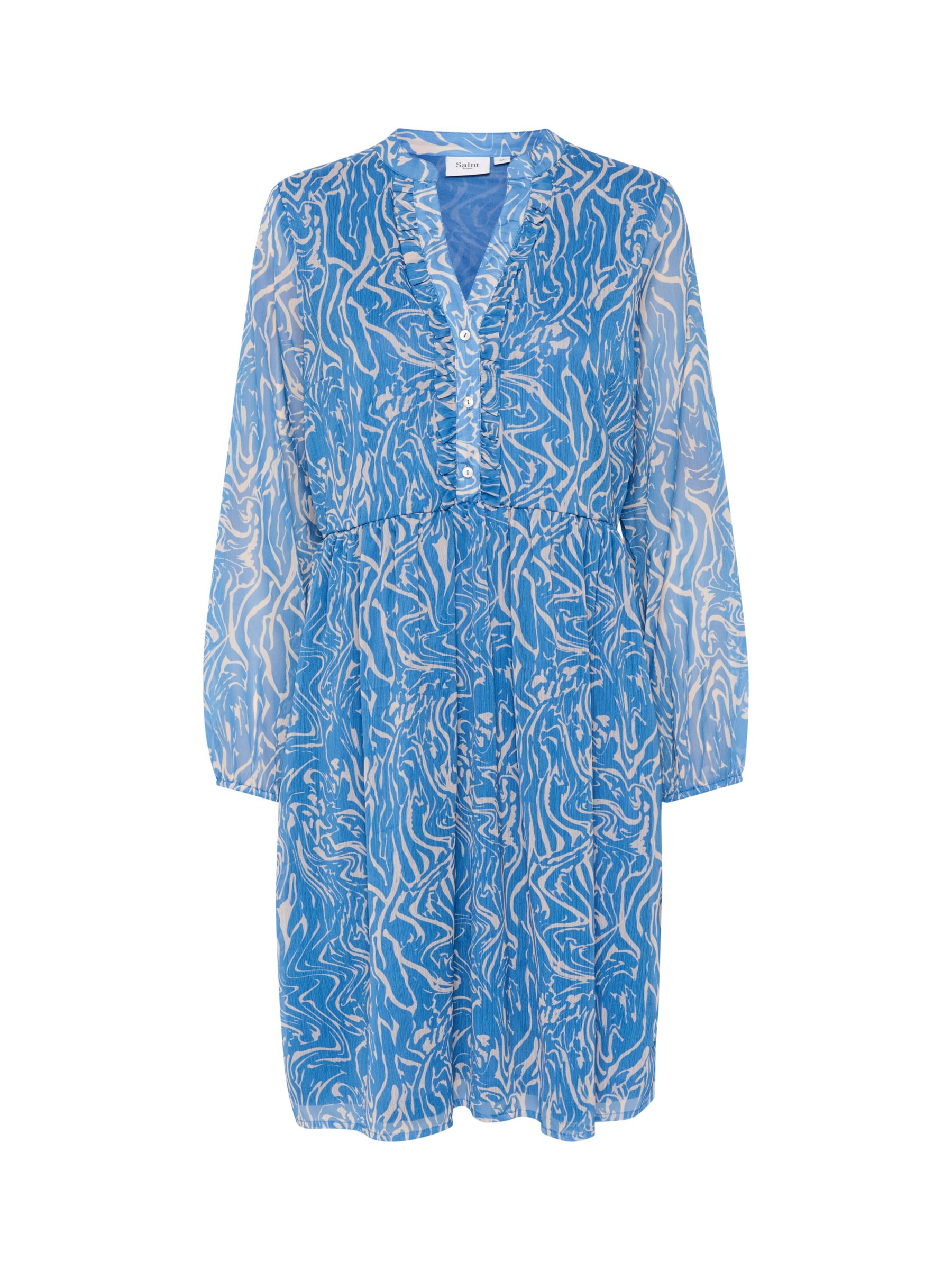 Buy Saint Tropez Valerie V-Neck Chiffon Dress, Dutch Blue Water Online at johnlewis.com