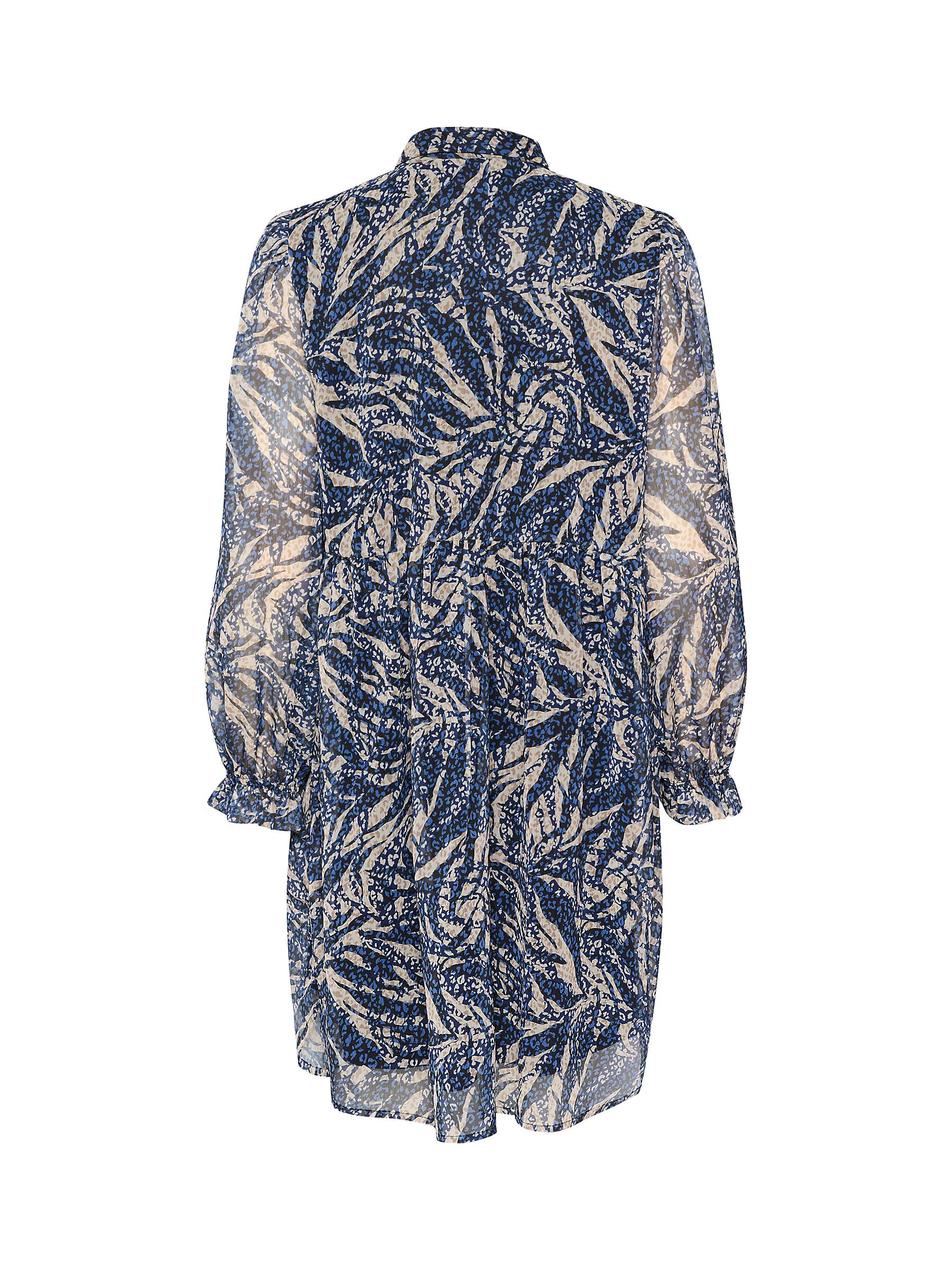 Buy Saint Tropez Chante Chiffon Shirt Dress, Black Zebra Leaves Online at johnlewis.com