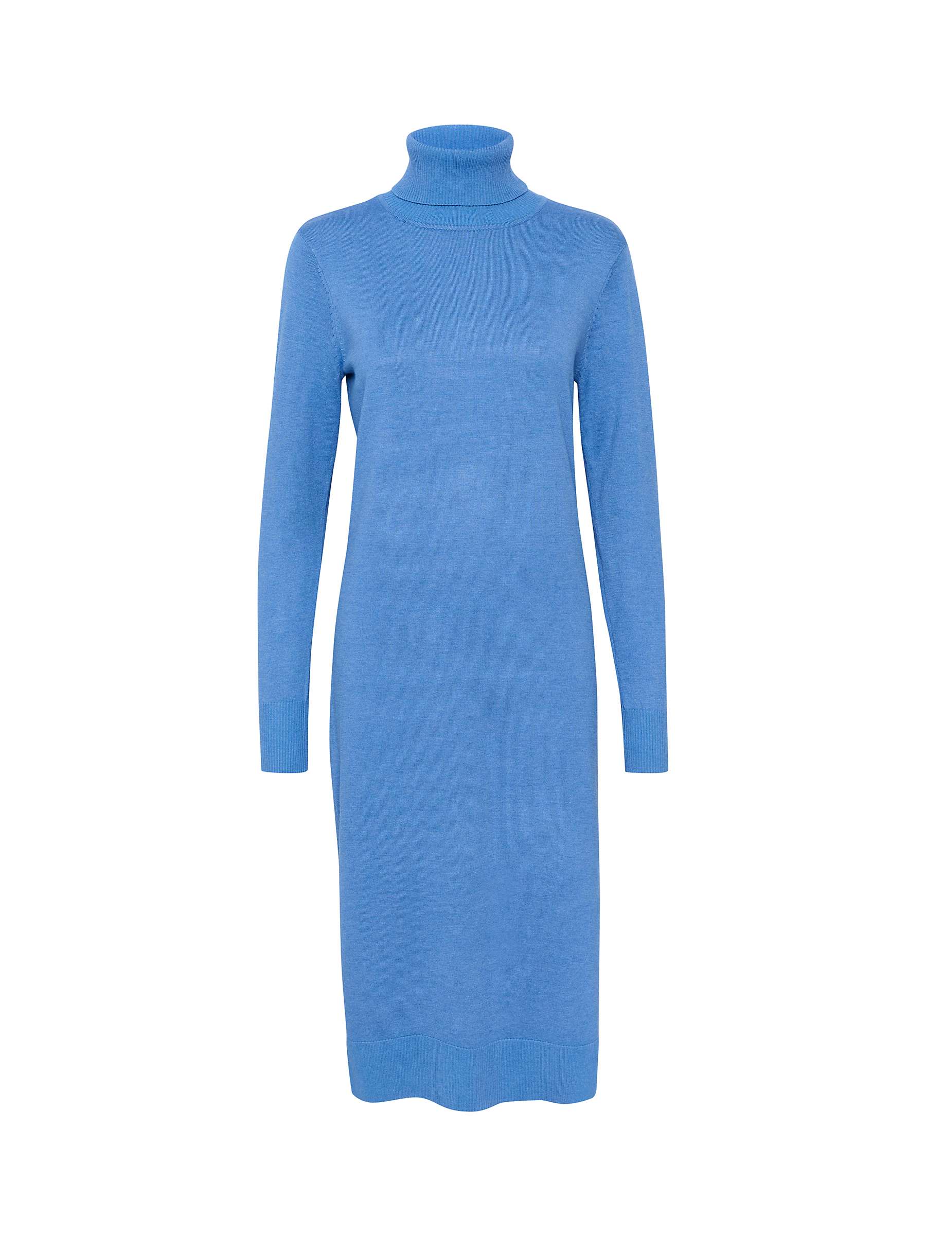 Buy Saint Tropez Mila Roll Neck Knitted Midi Dress, Dutch Blue Melange Online at johnlewis.com