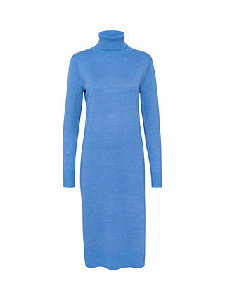 Saint Tropez Mila Roll Neck Knitted Midi Dress, Dutch Blue Melange