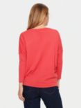 Saint Tropez Mila Fine Knit Scoop Neck Jumper, Cayenne