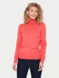 Saint Tropez Mila Roll Neck Jumper, Cayenne