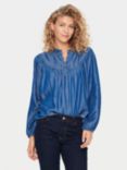 Saint Tropez Chambra Long Sleeve Blouse, Dutch Blue