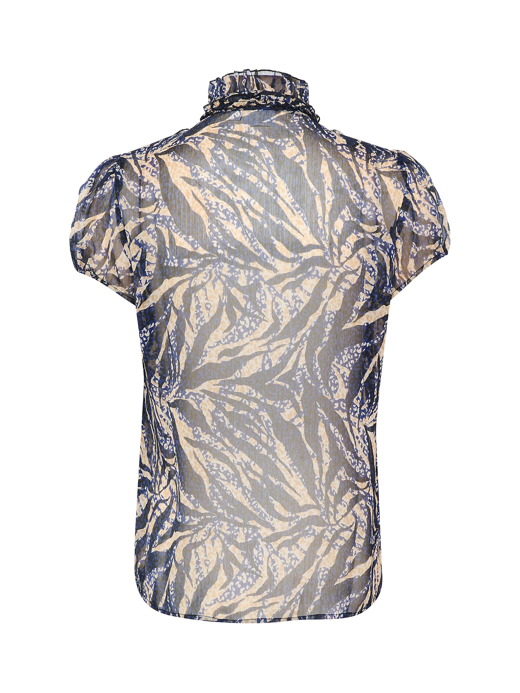 Buy Saint Tropez Lilja Short Sleeve Shirt, Black Zebra Leaves Online at johnlewis.com