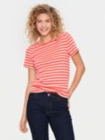 Saint Tropez Aster Short Sleeve Stripe T-Shirt, Cayenne
