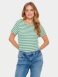 Saint Tropez Aster Short Sleeve Stripe T-Shirt, Frosty Spruce