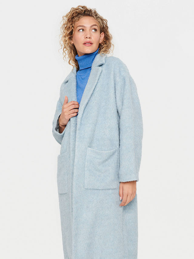 Saint Tropez Cora Wool Blend Coat, Windward Blue Melane