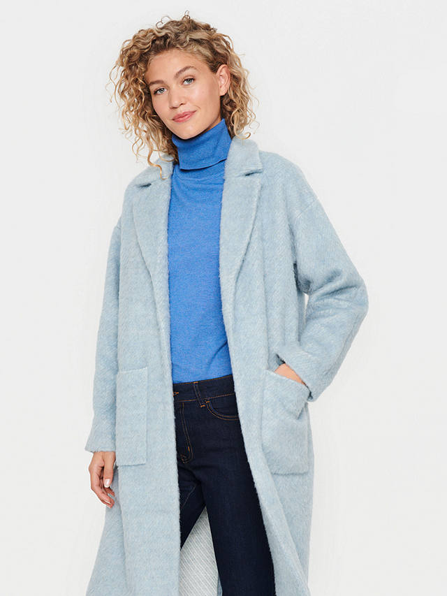 Saint Tropez Cora Wool Blend Coat, Windward Blue Melane