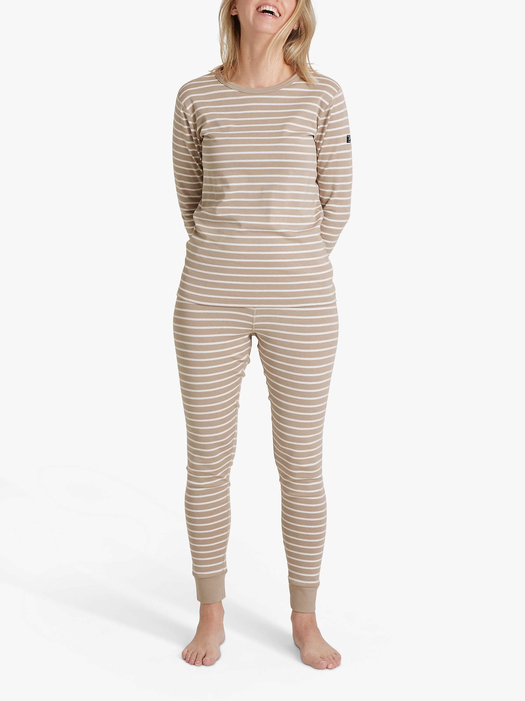 Buy Polarn O. Pyret Adult Organic Cotton Stripe Pyjamas Online at johnlewis.com