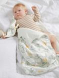Polarn O. Pyret Baby Organic Cotton Animals on Clouds Print Comforter, White