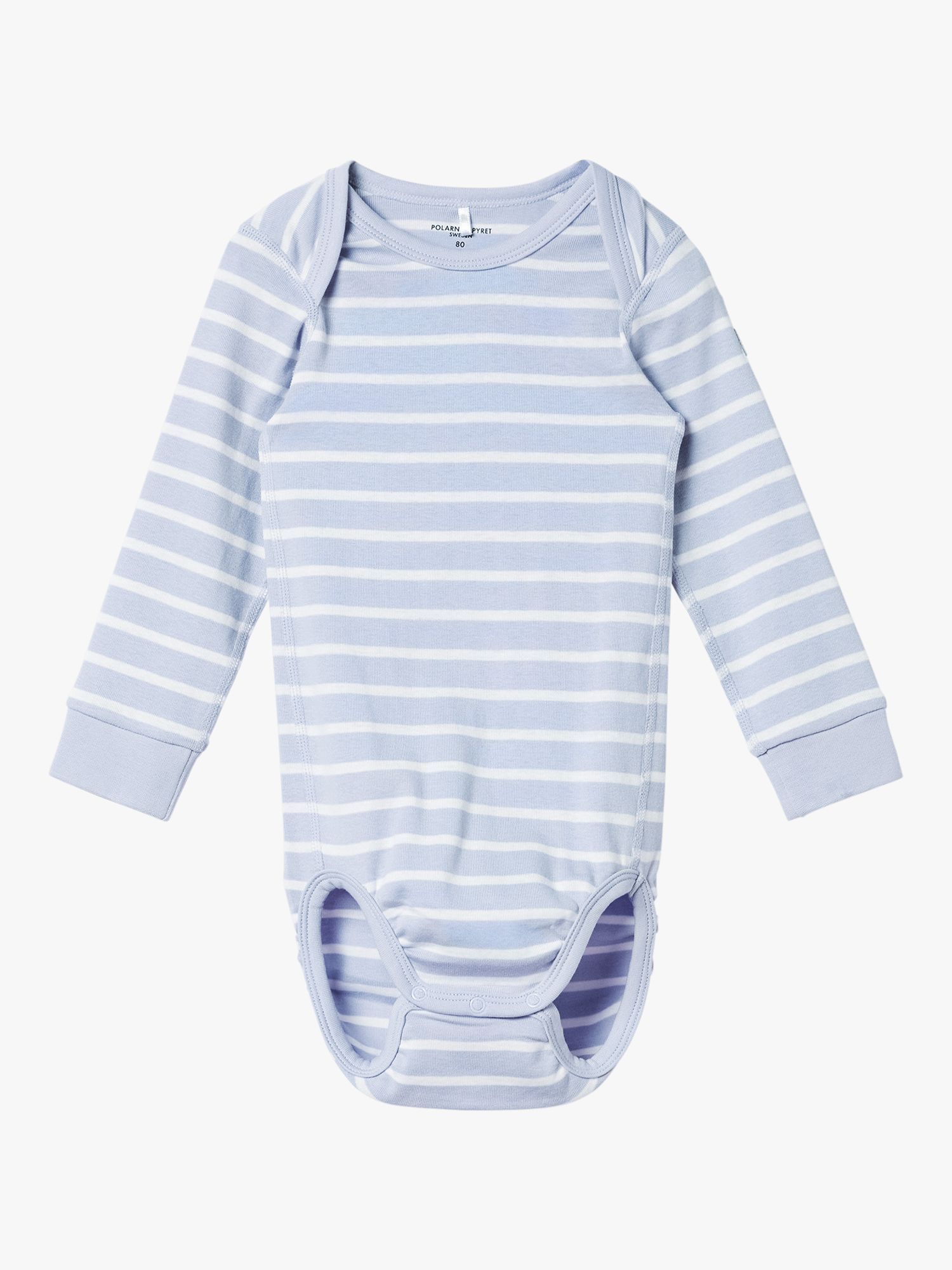 Buy Polarn O. Pyret Baby GOTS Organic Cotton Stripe Bodysuit Online at johnlewis.com
