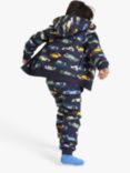 Polarn O. Pyret Kids' Organic Cotton Car Print Zip Through Hoodie, Blue