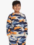 Polarn O. Pyret Kids' Organic Cotton Cloud Print Sweatshirt, Natural/Multi