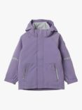 Polarn O. Pyret Kids' Recycled Waterproof Shell Hooded Coat, Purple