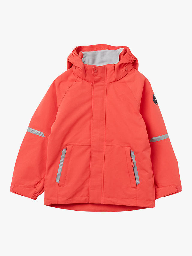 Polarn O. Pyret Kids' Recycled Waterproof Shell Hooded Coat, Red