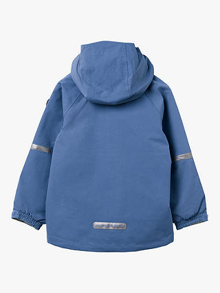 Polarn O. Pyret Kids' Recycled Waterproof Shell Hooded Coat, Blue