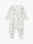 Polarn O. Pyret Baby Organic Cotton Mouse Cloud Print Onesie, White