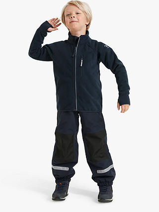 Polarn O. Pyret Kids' Fleece Zip Through Jacket, Blue