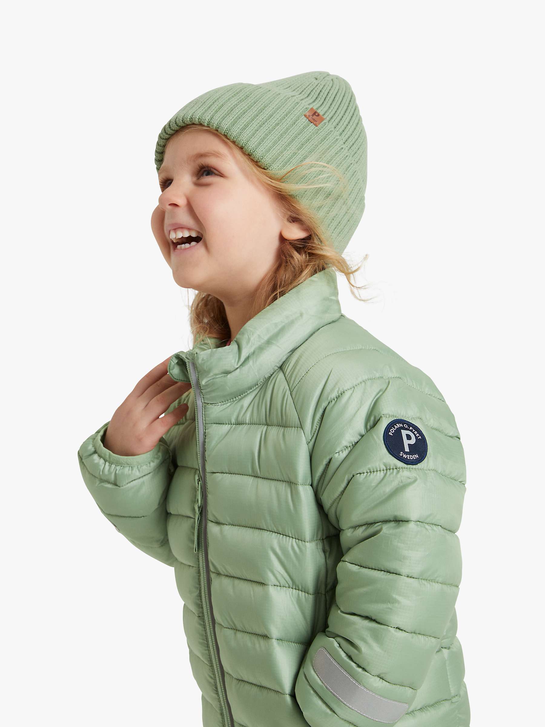 Buy Polarn O. Pyret Kids' Recycled Water Repellent Quilted Jacket, Green Online at johnlewis.com