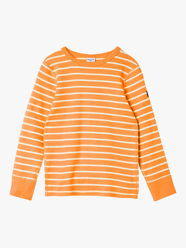 Polarn O. Pyret Kids' Organic Cotton Stripe Top, Orange