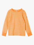 Polarn O. Pyret Kids' Organic Cotton Stripe Top, Orange