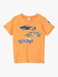 Polarn O. Pyret Kids' Organic Cotton Cars T-Shirt, Orange, Orange