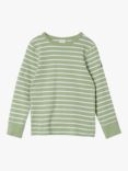 Polarn O. Pyret Kids' Organic Cotton Stripe Top, Green