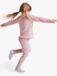 Polarn O. Pyret Kids' Organic Cotton Ribbed Leggings, Pink, Pink
