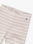 Polarn O. Pyret Kids' GOTS Organic Cotton Stripe Leggings, Pink