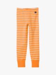 Polarn O. Pyret Kids' GOTS Organic Cotton Stripe Leggings, Orange