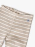 Polarn O. Pyret Kids' GOTS Organic Cotton Stripe Leggings, Natural