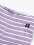 Polarn O. Pyret Kids' GOTS Organic Cotton Stripe Leggings, Purple