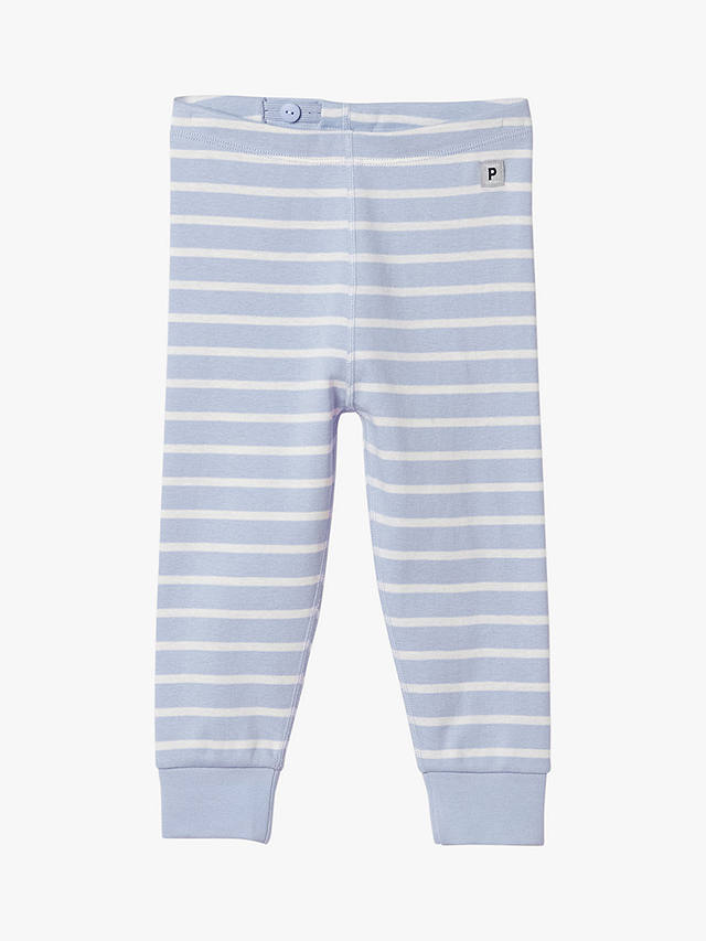 Polarn O. Pyret Baby GOTS Organic Cotton Stripe Leggings, Blue