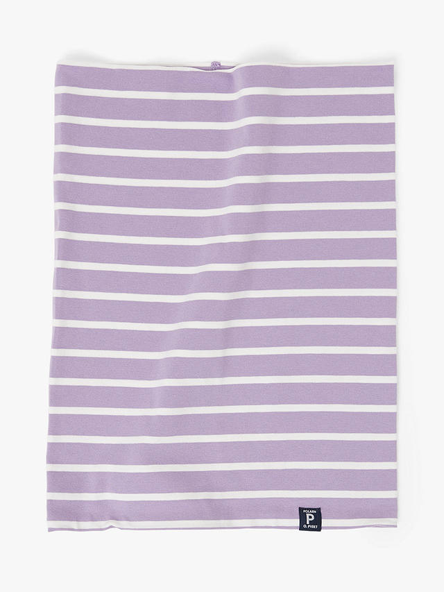 Polarn O. Pyret Kids' Organic Cotton Blend Stripe Neck Warmer, Purple