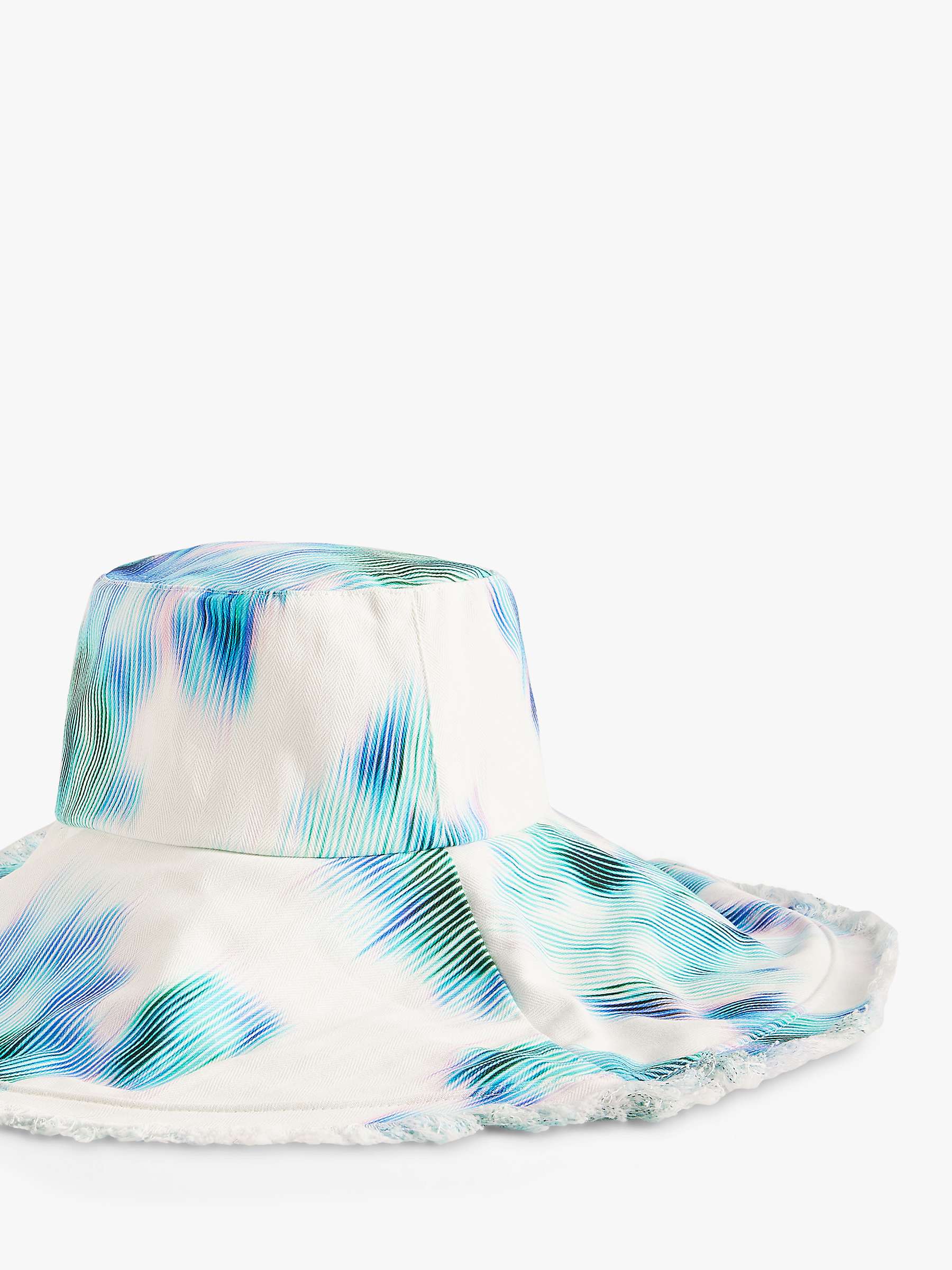 Buy Ted Baker Fiionn Floral Printed Beach Hat, White/Multi Online at johnlewis.com